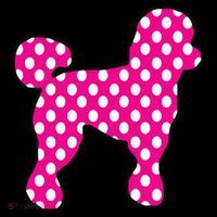Pink And White Polka Dot Poodle For 50s Sock Hop Dance Premium T-Shirt