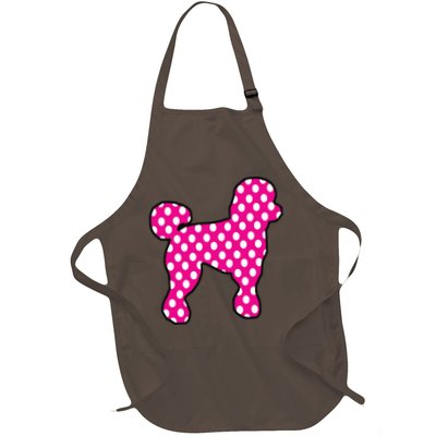 Pink And White Polka Dot Poodle For 50s Sock Hop Dance Apron