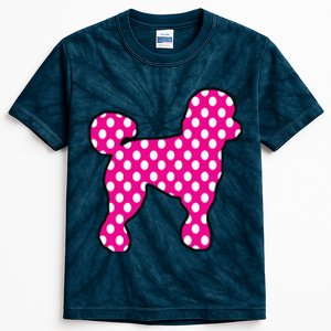 Pink And White Polka Dot Poodle For 50s Sock Hop Dance Kids Tie-Dye T-Shirt