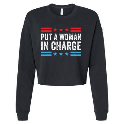 Put A Woman In Charge Cropped Pullover Crew