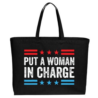 Put A Woman In Charge Cotton Canvas Jumbo Tote