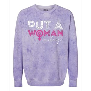 Put A Woman In Charge Colorblast Crewneck Sweatshirt