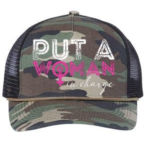 Put A Woman In Charge Retro Rope Trucker Hat Cap