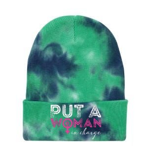 Put A Woman In Charge Tie Dye 12in Knit Beanie