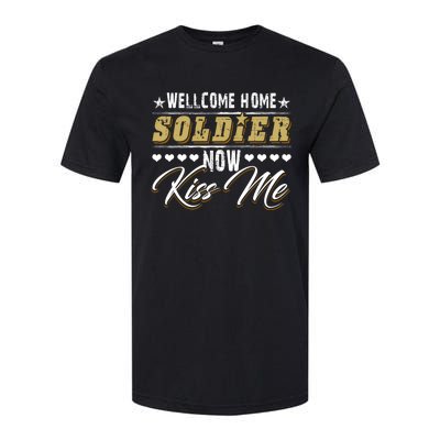 Proud Army Wife Friend Welcome Home Soldier Now Me Funny Gift Softstyle® CVC T-Shirt