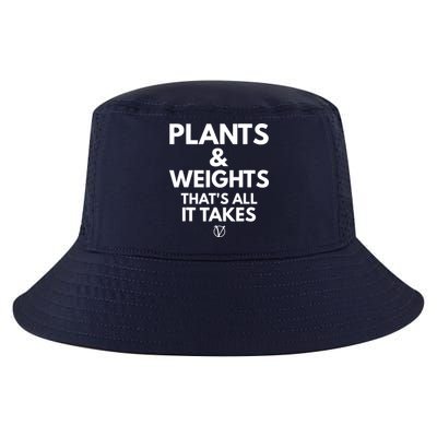 Plants And Weights Thats All It Takes Vegan Gift Cool Comfort Performance Bucket Hat
