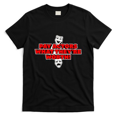 Pay Actors What Theyre Worth Sag Aftra On Strike WGA Protest Background Actor T-Shirt