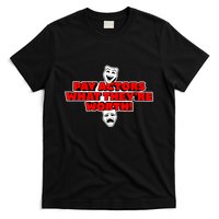 Pay Actors What Theyre Worth Sag Aftra On Strike WGA Protest Background Actor T-Shirt