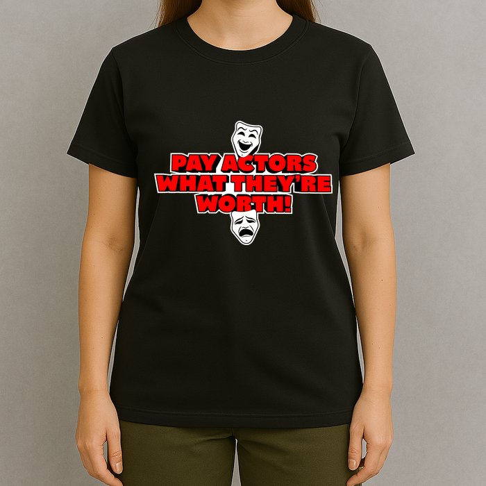 Pay Actors What Theyre Worth Sag Aftra On Strike WGA Protest Background Actor T-Shirt