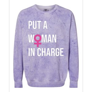 Put A Woman In Charge Potus Female President Colorblast Crewneck Sweatshirt