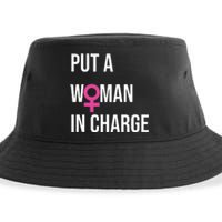 Put A Woman In Charge Potus Female President Sustainable Bucket Hat