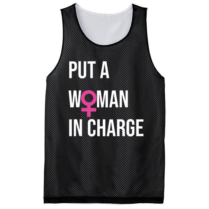 Put A Woman In Charge Potus Female President Mesh Reversible Basketball Jersey Tank