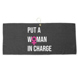 Put A Woman In Charge Potus Female President Large Microfiber Waffle Golf Towel