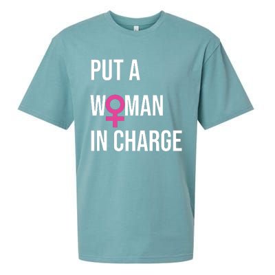 Put A Woman In Charge Potus Female President Sueded Cloud Jersey T-Shirt