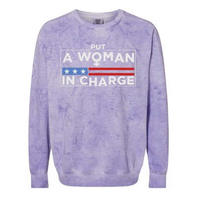 Put A Woman In Charge Potus Female President Colorblast Crewneck Sweatshirt