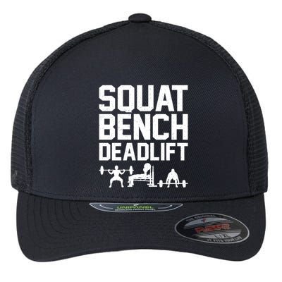 Powerlifting Art Weight Lifting Power Lifter Gift Flexfit Unipanel Trucker Cap