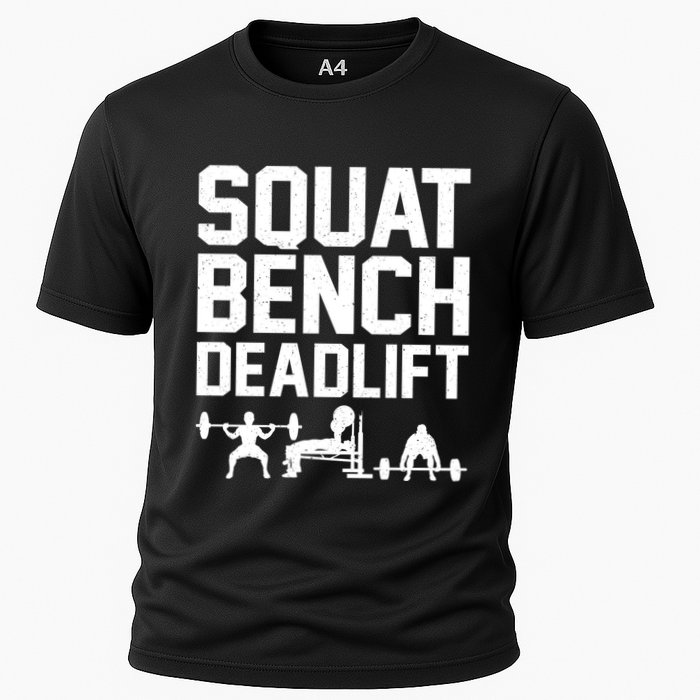 Powerlifting Art Weight Lifting Power Lifter Gift Cooling Performance Crew T-Shirt