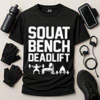 Powerlifting Art Weight Lifting Power Lifter Gift Cooling Performance Crew T-Shirt