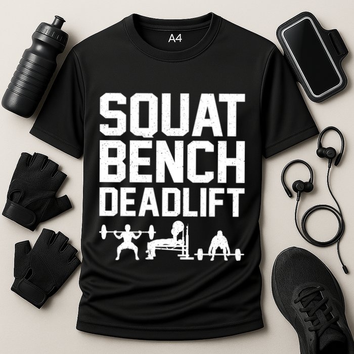 Powerlifting Art Weight Lifting Power Lifter Gift Cooling Performance Crew T-Shirt