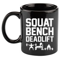 Powerlifting Art Weight Lifting Power Lifter Gift 11oz C Handle Ceramic Mug