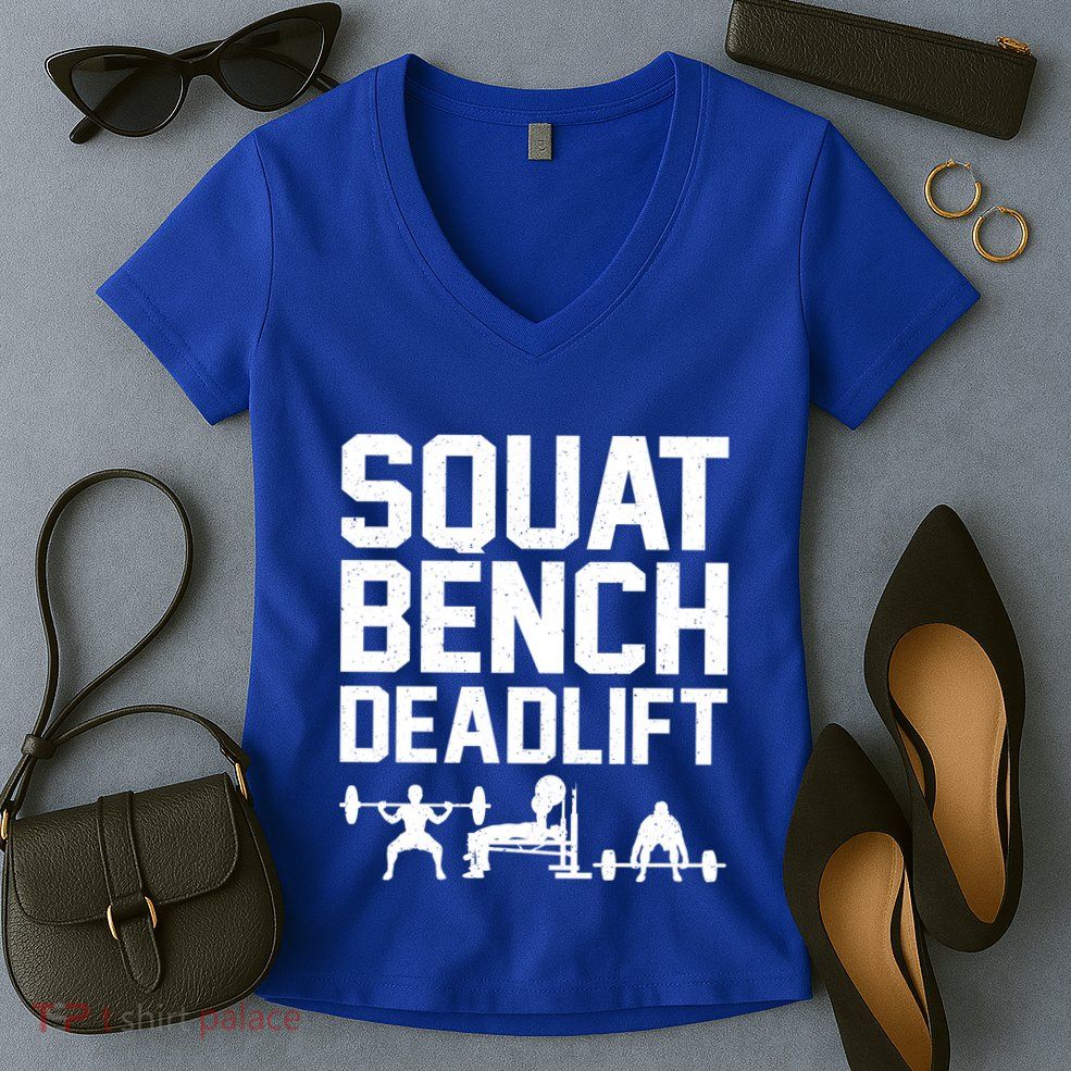 Powerlifting Art Weight Lifting Power Lifter Gift Women's V-Neck T-Shirt