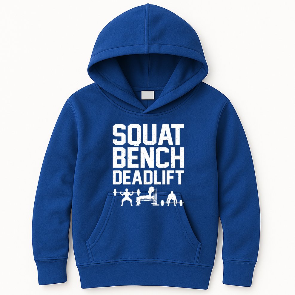 Powerlifting Art Weight Lifting Power Lifter Gift Kids Hoodie