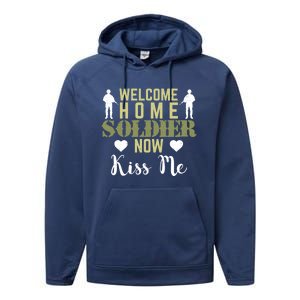 Proud Army Wife Friend Welcome Home Soldier Now Me Cute Gift Performance Fleece Hoodie