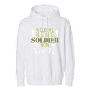 Proud Army Wife Friend Welcome Home Soldier Now Me Cute Gift Garment-Dyed Fleece Hoodie