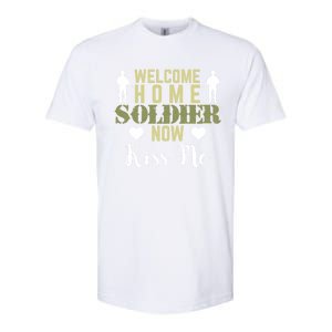 Proud Army Wife Friend Welcome Home Soldier Now Me Cute Gift Softstyle CVC T-Shirt