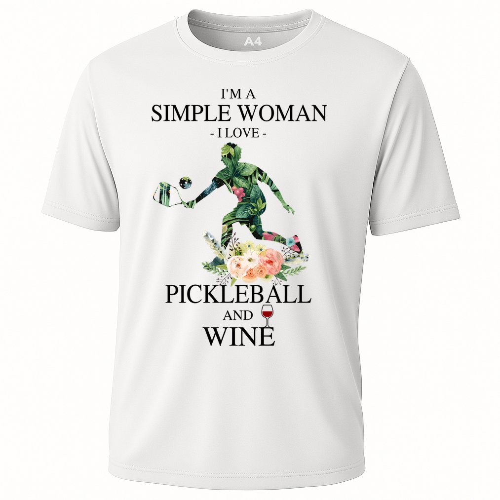 PICKLEBALL AND WINE I'M A SIMPLE WOMAN Performance Shirt