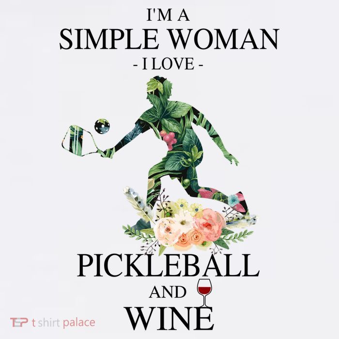 PICKLEBALL AND WINE I'M A SIMPLE WOMAN 11oz C Handle Ceramic Mug