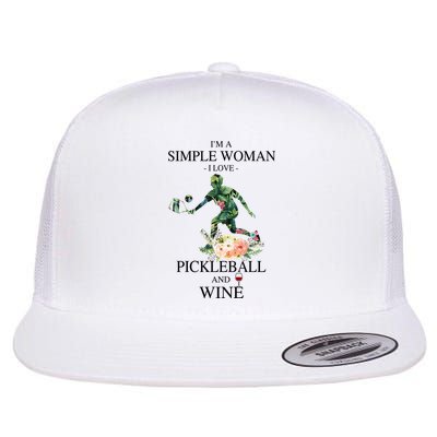 PICKLEBALL AND WINE I'M A SIMPLE WOMAN Flatbill Hat