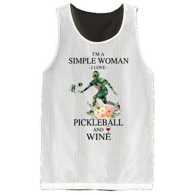 PICKLEBALL AND WINE I'M A SIMPLE WOMAN Mesh Reversible Basketball Jersey Tank