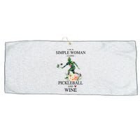 PICKLEBALL AND WINE I'M A SIMPLE WOMAN Large Microfiber Waffle Golf Towel