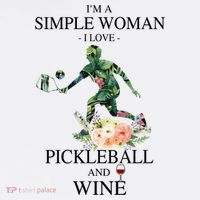 PICKLEBALL AND WINE I'M A SIMPLE WOMAN Cooling Performance Long Sleeve Crew