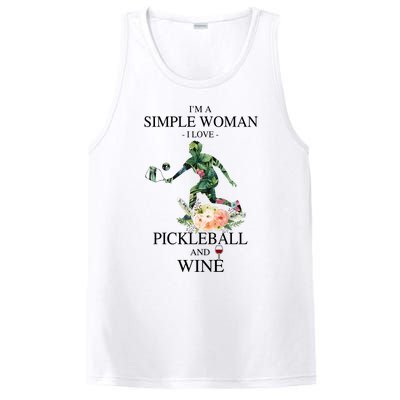 PICKLEBALL AND WINE I'M A SIMPLE WOMAN PosiCharge Competitor Tank