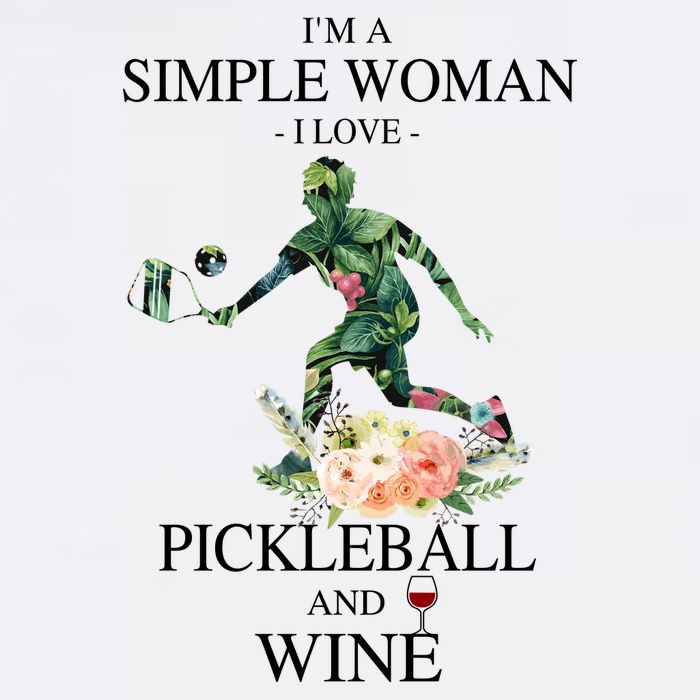 PICKLEBALL AND WINE I'M A SIMPLE WOMAN Golf Towel