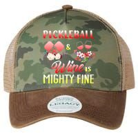 PICKLEBALL AND WINE IS MIGHTY FINE Legacy Tie Dye Trucker Hat