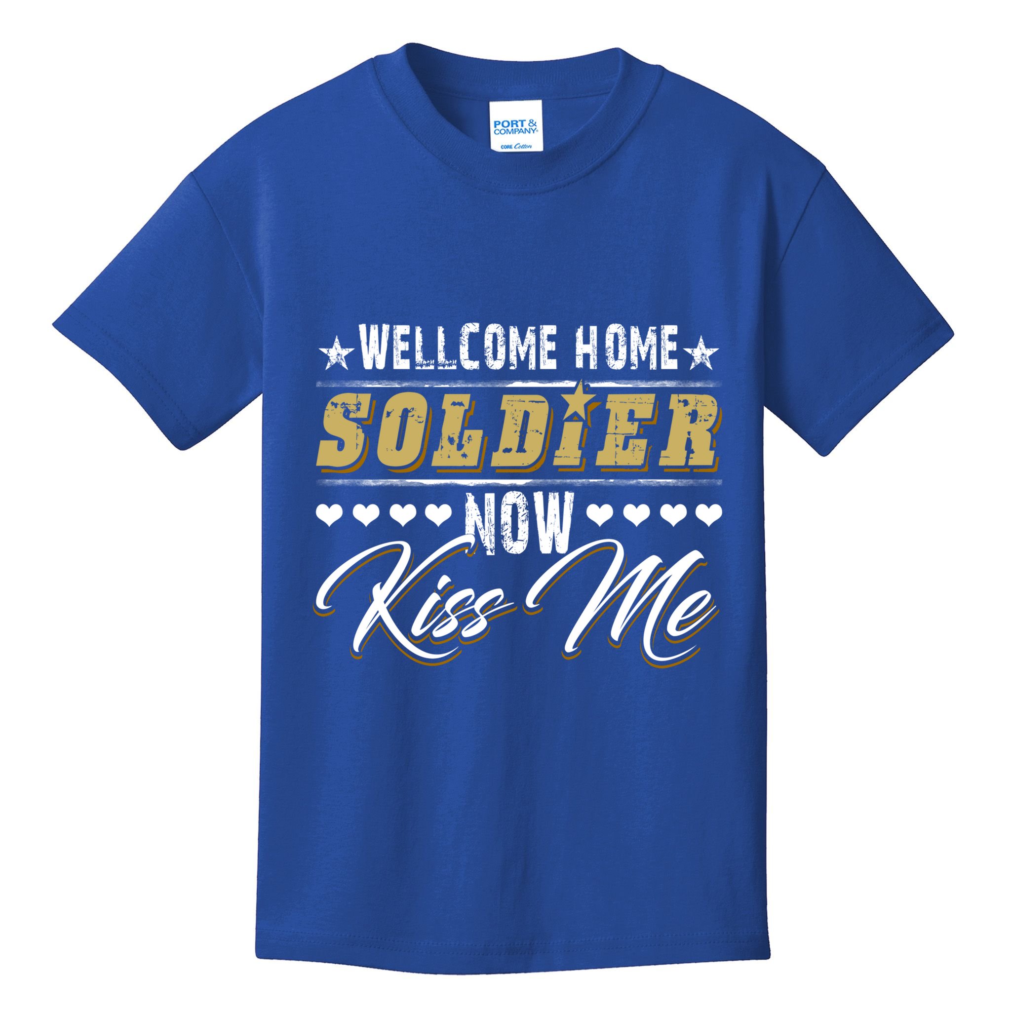 Proud Army Wife Friend Welcome Home Soldier Now Me Gift Kids T-Shirt