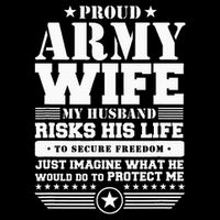 Proud Army Wife Military Wife Protects Me Bag