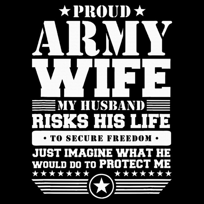 Proud Army Wife Military Wife Protects Me Bag