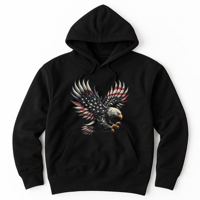 Patriotic American With Eagle And Usa Flag Hoodie