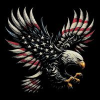 Patriotic American With Eagle And Usa Flag Bucket Hat