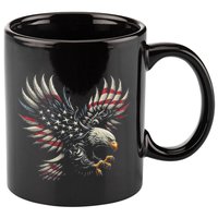 Patriotic American With Eagle And Usa Flag 11oz C Handle Ceramic Mug