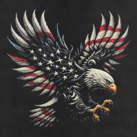 Patriotic American With Eagle And Usa Flag 11oz C Handle Ceramic Mug