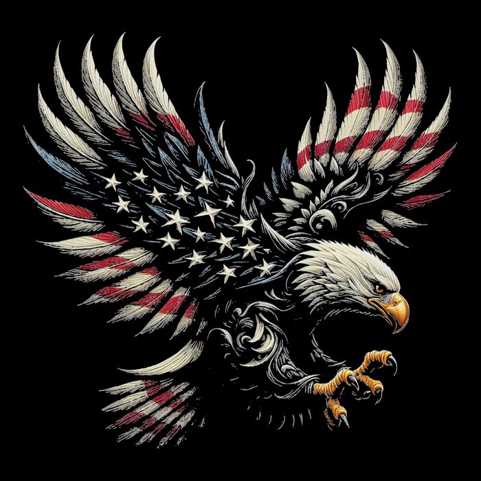 Patriotic American With Eagle And Usa Flag Visor