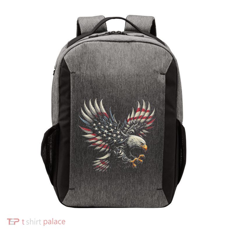Patriotic American With Eagle And Usa Flag Vector Backpack
