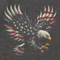 Patriotic American With Eagle And Usa Flag Vector Backpack