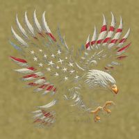 Patriotic American With Eagle And Usa Flag Garment-Dyed Women's Muscle Tee