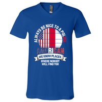 Polish American We Know Places Where Country Poland Flag Gift V-Neck T-Shirt